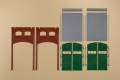 80529 Auhagen Walls 2391G red, gates L